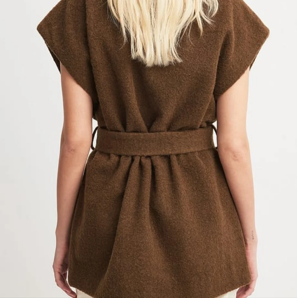 Brown Wool Blend Vest - Picture 5 of 7